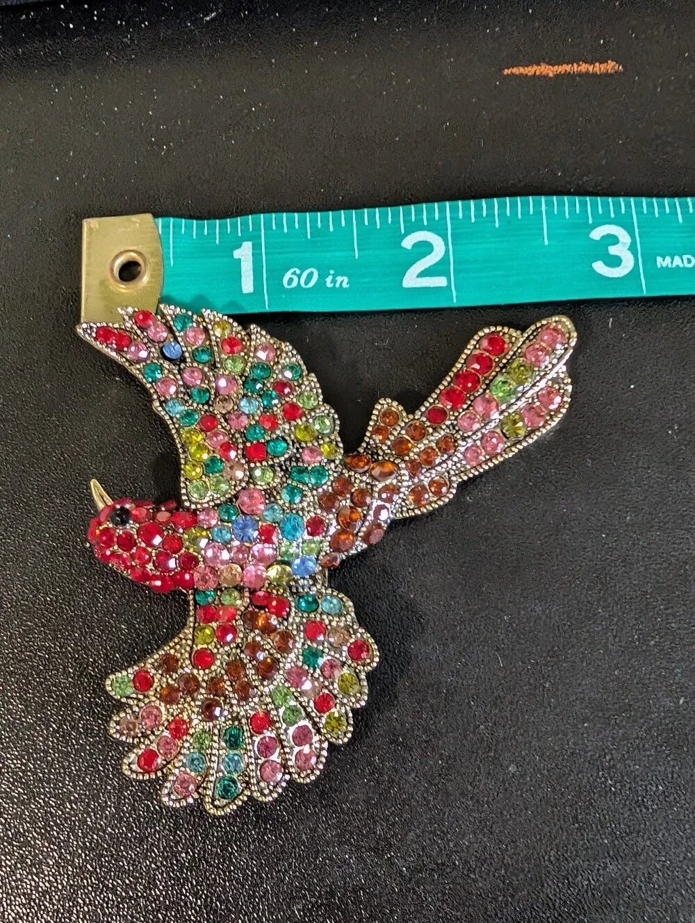 Multicolor Crystal Bird Brooch - Sparkling Avian Pin